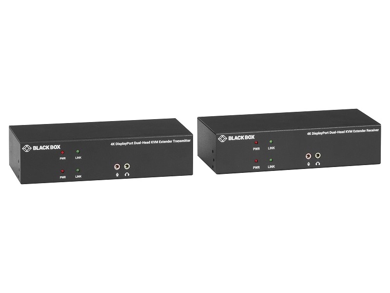 デュアルディスプレイ対応KVMエクステンダーキット (DP/USB/光ファイバ/4K対応)