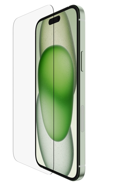 SCREENFORCE iPhone 15 Plus/14 Pro Max用 ウルトラガラス + 抗菌 画面保護フィルム