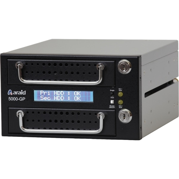 2.5/3.5インチ 6Gbps SSD/HDD 対応ハードウェアRAIDユニット  黒