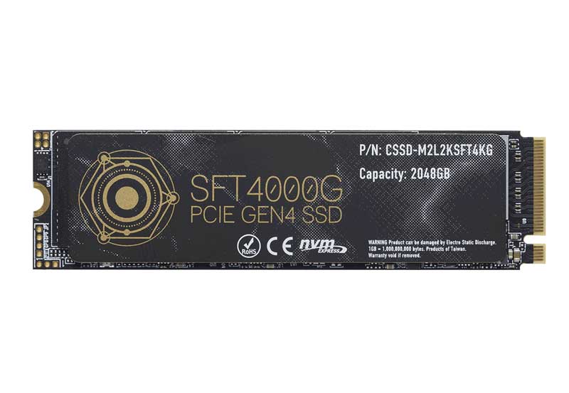 CFD SFT4000G シリーズ M.2 2280 NVMe接続 極薄ヒートシンク付き SSD 2TB 3年保証 CSSD-M2L2KSFT4KG