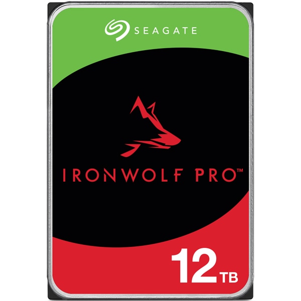Seagate IronWolf Pro 3.5【データ復旧3年付】12TB HDD（CMR）メーカー5年保証 24時間稼働 PC、NAS用 RVセンサー付 ST12000NT001