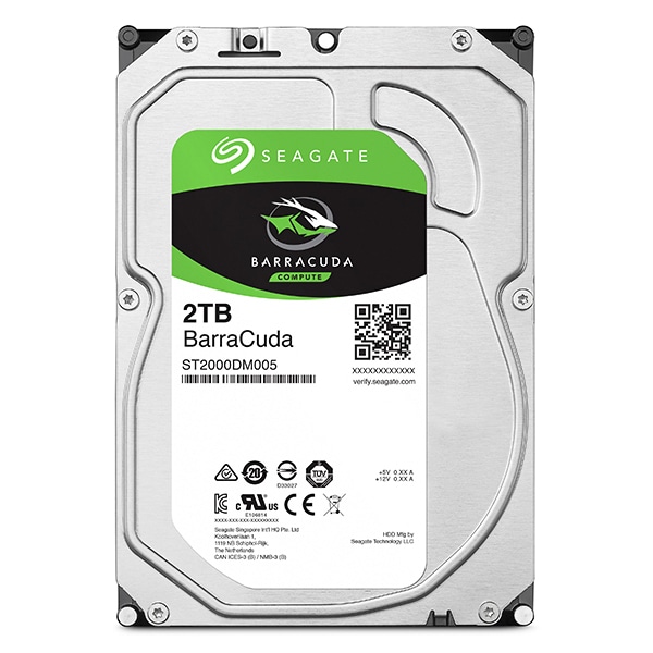 Seagate BarraCuda 3.5 2TB 内蔵HDD メーカー2年保証 SATA 6.0Gb/s 256MB 5400rpm ST2000DM005