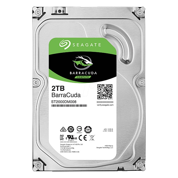 Seagate BarraCuda 3.5 2TB 内蔵HDD メーカー2年保証 SATA 6.0Gb/s 256MB 7200rpm ST2000DM008