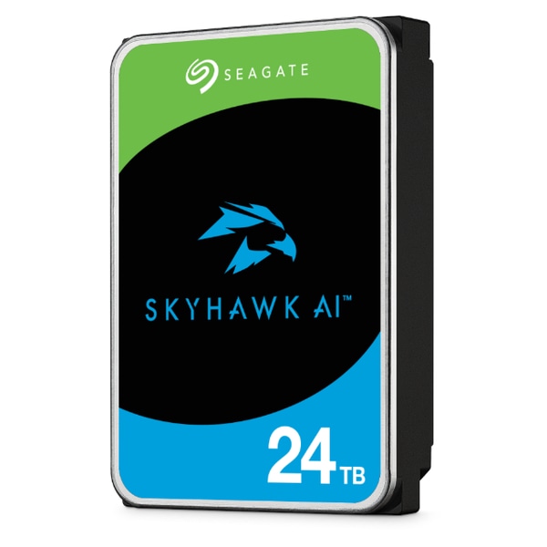 Seagate SkyHawk AI 3.5【データ復旧3年付】 24TB 内蔵HDD (CMR) メーカー5年保証 512MB 7200rpm ネットワーク ビデオ レコーダー AI対応NVRシステム用ST24000VE002