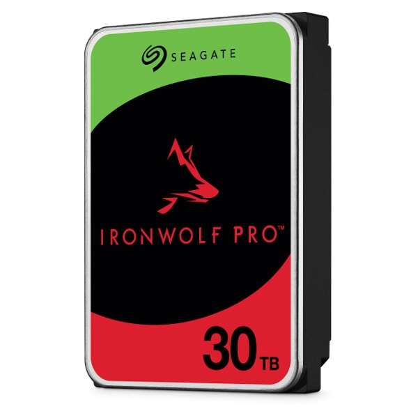 Seagate IronWolf Pro 3.5【データ復旧3年付】 30TB HDD（CMR） メーカー5年保証 512MB 24時間稼働 PC、NAS用 RVセンサー付 ST30000NT011