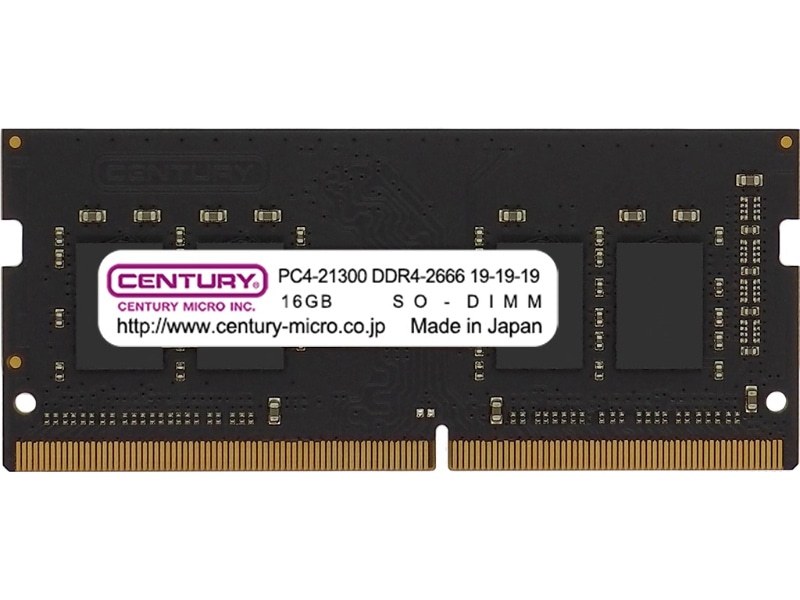 ノート用 PC4-21300/DDR4-2666 16GB 260pin SODIMM 1Rank 1.2v 日本製