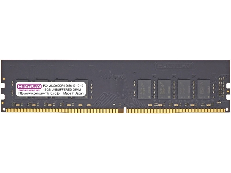 デスクトップ用 PC4-21300/DDR4-2666 288pin Unbuffered_Non-ECC_DIMM 2Rank 1.2v 32GB Kit（16GB×2枚） 日本製