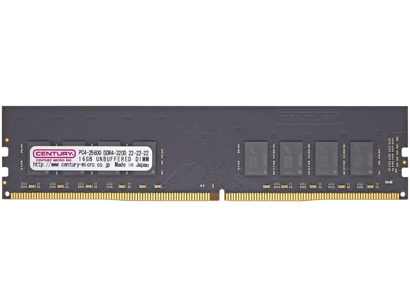 デスクトップ用 PC4-25600/DDR4-3200 288pin Unbuffered_Non-ECC_DIMM 2Rank 1.2v 32GB Kit（16GB×2枚） 日本製