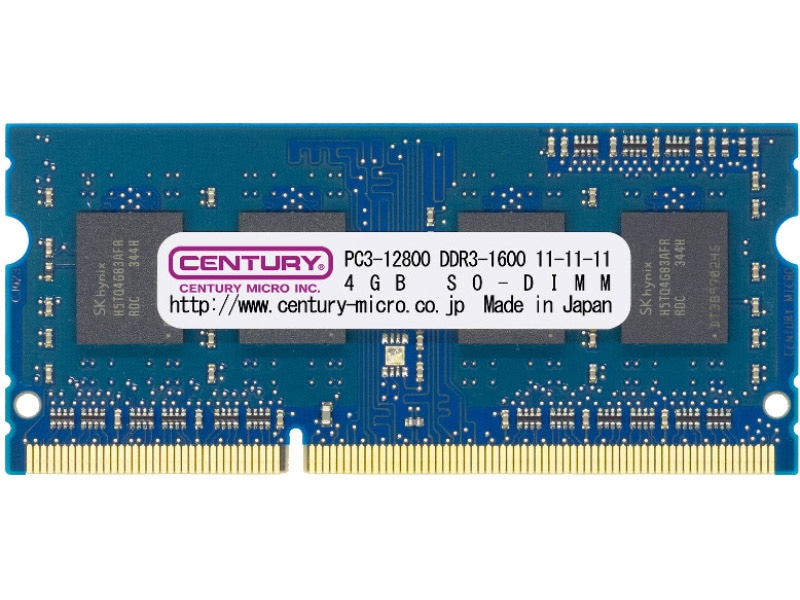 アップル用 PC3-12800/DDR3-1600 4GB 204pin SO-DIMM 日本製