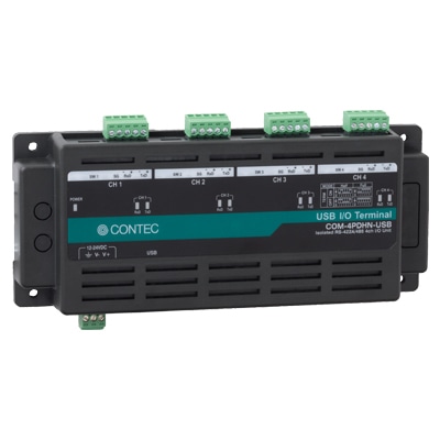 USB Nシリーズ 4-ch 絶縁RS-422A/485 シリアル通信ユニット