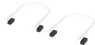 iCUE LINK Cable 2x 135mm with Slim 90° connectors White