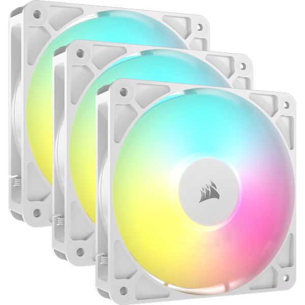 PCケースファン RS120 ARGB WHITE Triple Fans