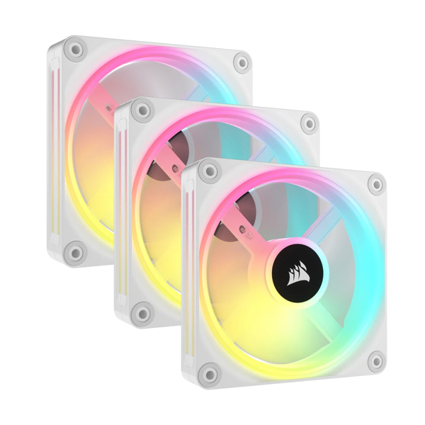 PCケースファン iCUE LINK QX120 RGB WHITE 120mm Magnetic Dome RGB Fan Starter Kit