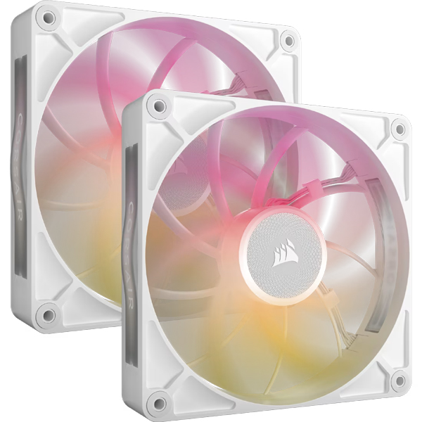 iCUE LINK RX140 MAX RGB WHITE Dual Fans Starter Kit