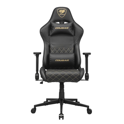 ARMOR ONE V2 Gold/ゲーミングチェア/ブラックゴールド/座面素材にPVCレザー採用/155度リクライニング/4Dアームレスト/ハイバックデザイン/背面ポケット付き