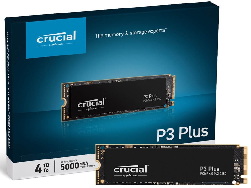 Crucial P3 Plus M2.2280 PCIe接続SSD 4TB 5年保証 CT4000P3PSSD8JP