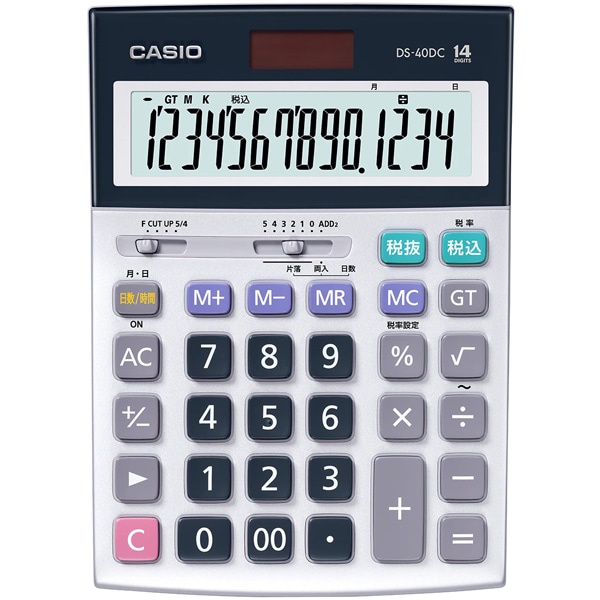 実務電卓 14桁 日数時間計算 デスクタイプ