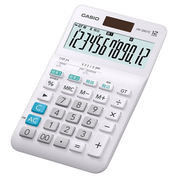 W税率電卓 ジャストタイプ 12桁