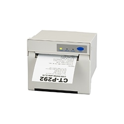 ラインサーマルパネルプリンター 80mm、オートカッター無、I/Fは、専用ケーブル パラレル、シリアル、USBに対応 ACアダプタ付