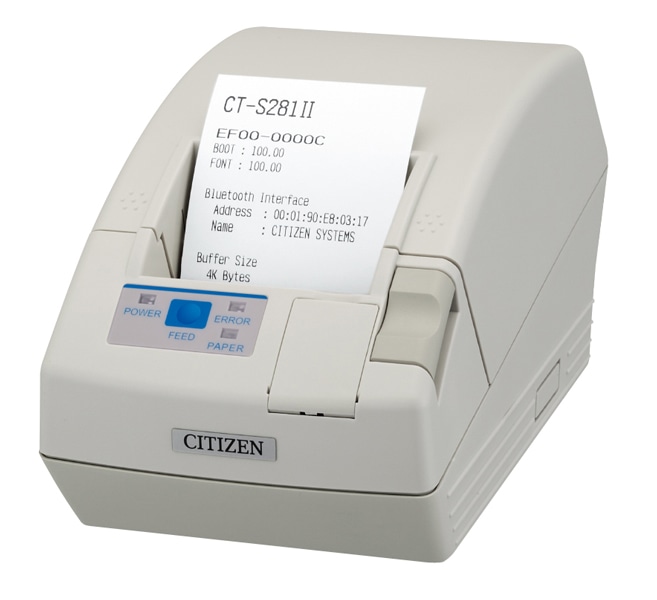 コンパクトラインサーマルプリンター（オートカッター付、USB、シリアルI/F、ホワイト、ラベル対応）