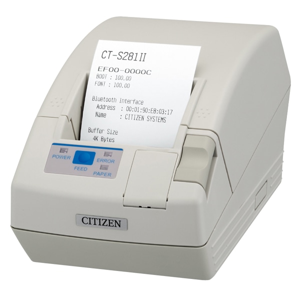 コンパクトラインサーマルプリンター（オートカッター付、USB、シリアルI/F、ホワイト）