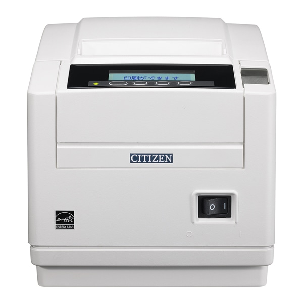 コンパクトラインサーマルプリンター（最大印刷速度500mm/秒、用紙幅58/80mm、USB＋有線LAN I/F、ホワイト、用紙セーブ機能、多階調印刷）