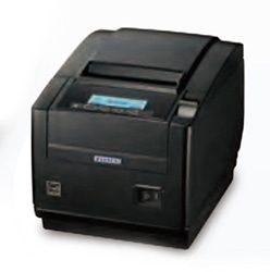 コンパクトラインサーマルプリンター（最大印刷速度500mm/秒、用紙幅58/80mm、USB I/F、ブラック、用紙セーブ機能、多階調印刷）