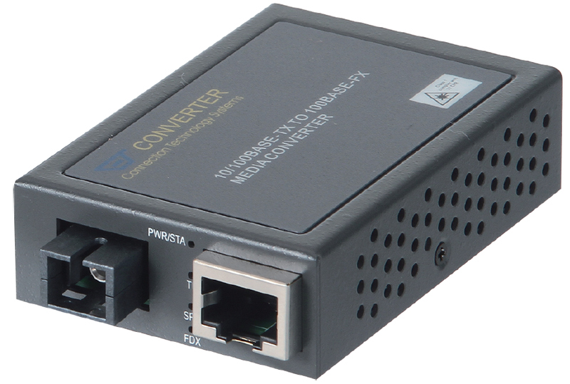 ミニサイズ WDM(Bi-Di) ファストイーサ・メディアコンバータ 10/100BaseTX to 100BaseFX(1芯WDM、SC、TX1310/RX1550、20km)