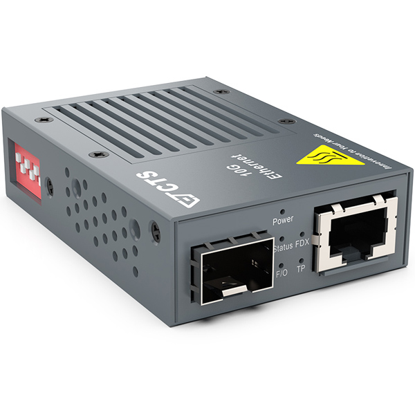 ミニサイズ メディアコンバータ本体 10G N BASE-T (100M/1G/2.5G/5G/10G) to 10G BASE-R 別途SFP-51シリーズが必要