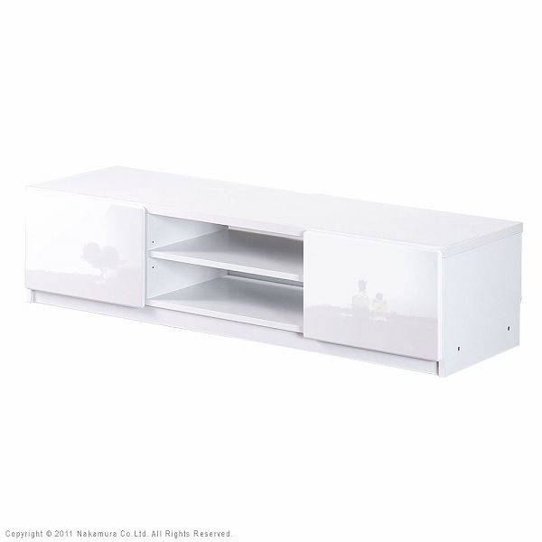 背面収納TVボード-ロビン 幅120cm ホワイト