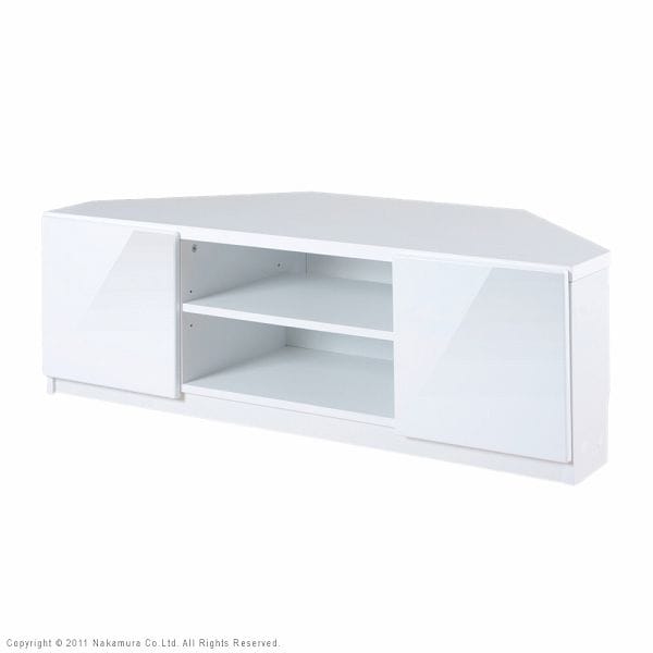 背面収納TVボード-ロビンコーナー ホワイト