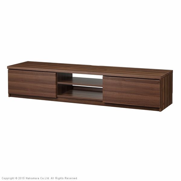 背面収納テレビ台 〔ステラ〕 幅150cm ウォールナット