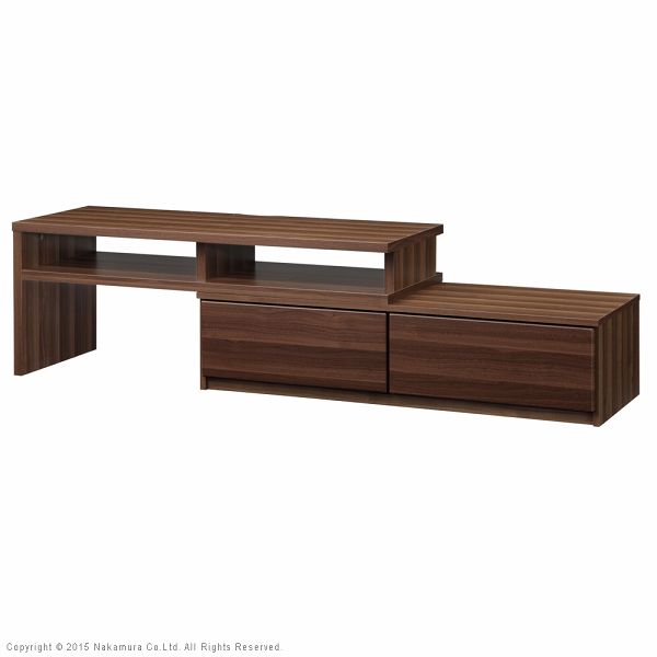 背面収納テレビ台 〔ステラ〕 スライドタイプ ウォールナット