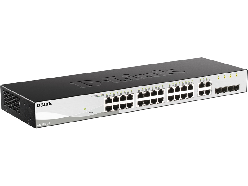DGS-1210-28 ギガビットL2スマートスイッチ 10/100/1000BASE-Tポート×28、SFPコンボスロット×4、リミテッドライフタイム保証対象