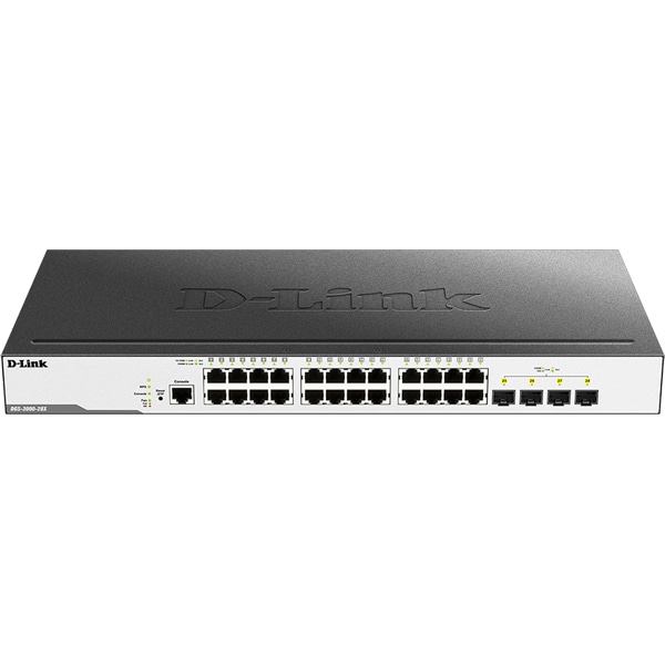 DGS-3000-28X L2+マネージドスイッチ、10/100/1000BASE-Tポート×24、10G SFP+スロット×4（リミテッドライフタイム保証対象）