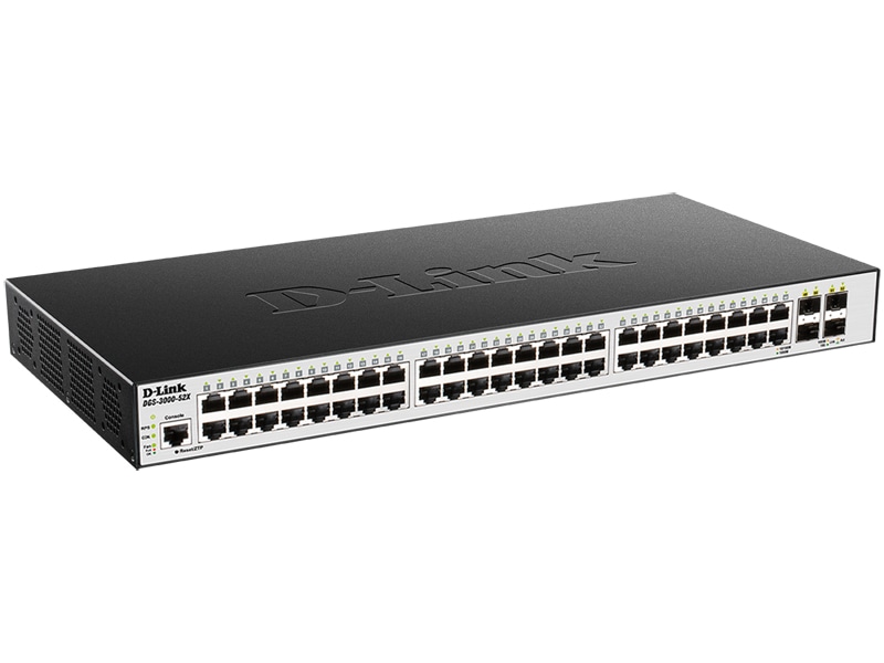 DGS-3000-52X ギガビットL2+マネージドスイッチ、10/100/1000BASE-Tポート×48、10G SFP+スロット×4、リミテッドライフタイム保証対象