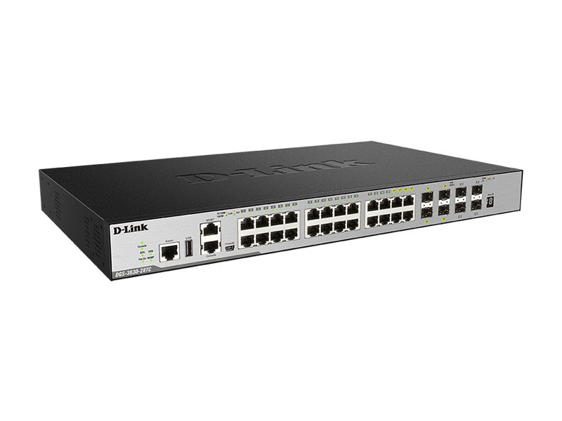 10/100/1000BASE-T×24ポート スタッカブル Managed L3スイッチ （10G SFP+×4、SFP combo 4） エンハンスドイメージ（EI）