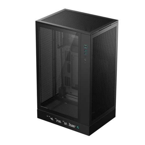 CH270 DIGITAL/MicroATX 縦型PCケース/ブラック/デジタルパネル搭載/高エアフロー設計/メッシュパネル/背面コネクタMB対応 (MicroATX)/大型GPU対応