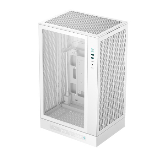 CH270 DIGITAL WH/MicroATX 縦型PCケース/ホワイト/デジタルパネル搭載/高エアフロー設計/メッシュパネル/背面コネクタMB対応 (MicroATX)/大型GPU対応