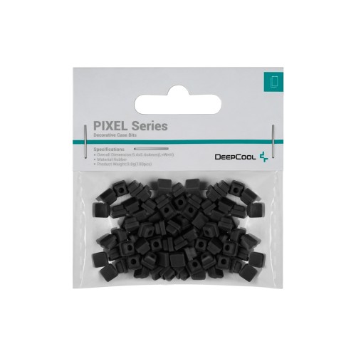 PIXEL BK/DeepCoolケースの通気孔にデザインを描けるゴム製ビット/ブラック/100個パック/対応ケース「MORPHEUS」/「CH780」/「CH560」シリーズ/「CH360」シリーズ
