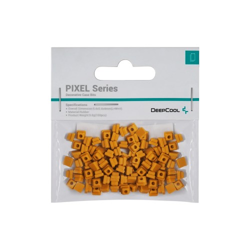 PIXEL PO/DeepCoolケースの通気孔にデザインを描けるゴム製ビット/オレンジ/100個パック/対応ケース「MORPHEUS」/「CH780」/「CH560」シリーズ/「CH360」シリーズ