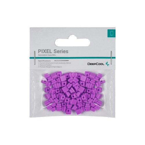PIXEL TV/DeepCoolケースの通気孔にデザインを描けるゴム製ビット/パープル/100個パック/対応ケース「MORPHEUS」/「CH780」/「CH560」シリーズ/「CH360」シリーズ