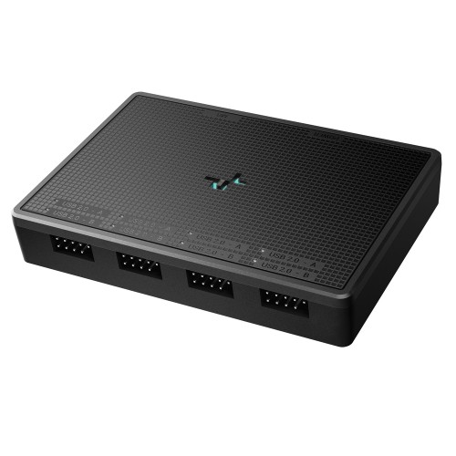 UH-04/USB 2.0ピンヘッダ分岐ハブ/マザーボードのUSB 2.0 9ピンヘッダに接続して4基のUSB 2.0 9ピンヘッダに拡張可能/簡単な取付