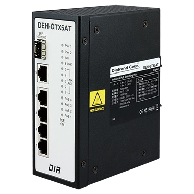 【産業用PoEスイッチングハブ】IEEE802.3af/at規格準拠、ギガビットLAN対応（SFPモジュール：(LX20B13-w)付属）