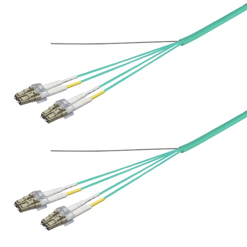 光ファイバーケーブル (OM3マルチモード/LC-LC/屋内用(補強)/4芯)【15m】