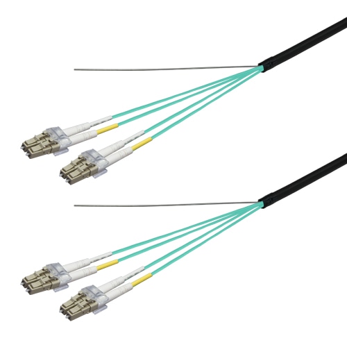 光ファイバーケーブル (OM3マルチモード/LC-LC/屋外用(補強)LAPシース/4芯)【15m】