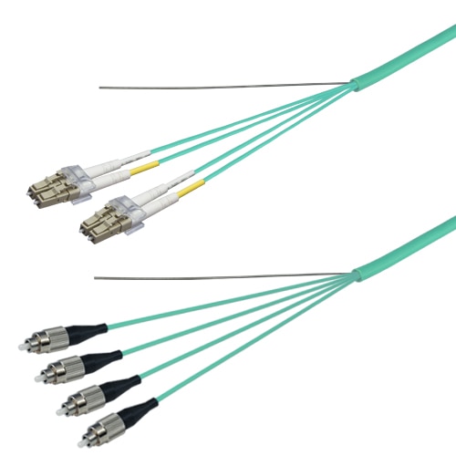 光ファイバーケーブル (OM3マルチモード/LC-FC/屋内用(補強)/4芯)【5m】