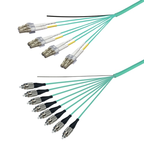 光ファイバーケーブル (OM3マルチモード/LC-FC/屋内用(補強)/8芯)【2m】