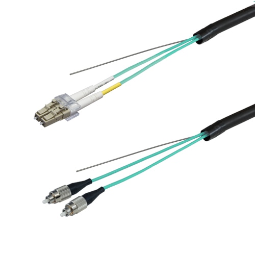 光ファイバーケーブル (OM3マルチモード/LC-FC/屋外用(補強)LAPシース/2芯)【20m】