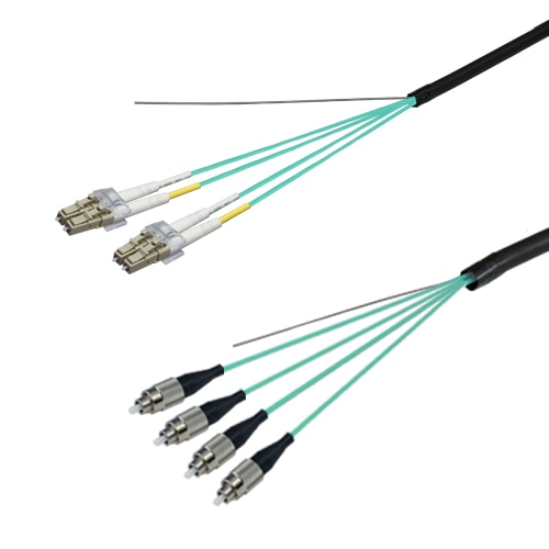 光ファイバーケーブル (OM3マルチモード/LC-FC/屋外用(補強)LAPシース/4芯)【10m】